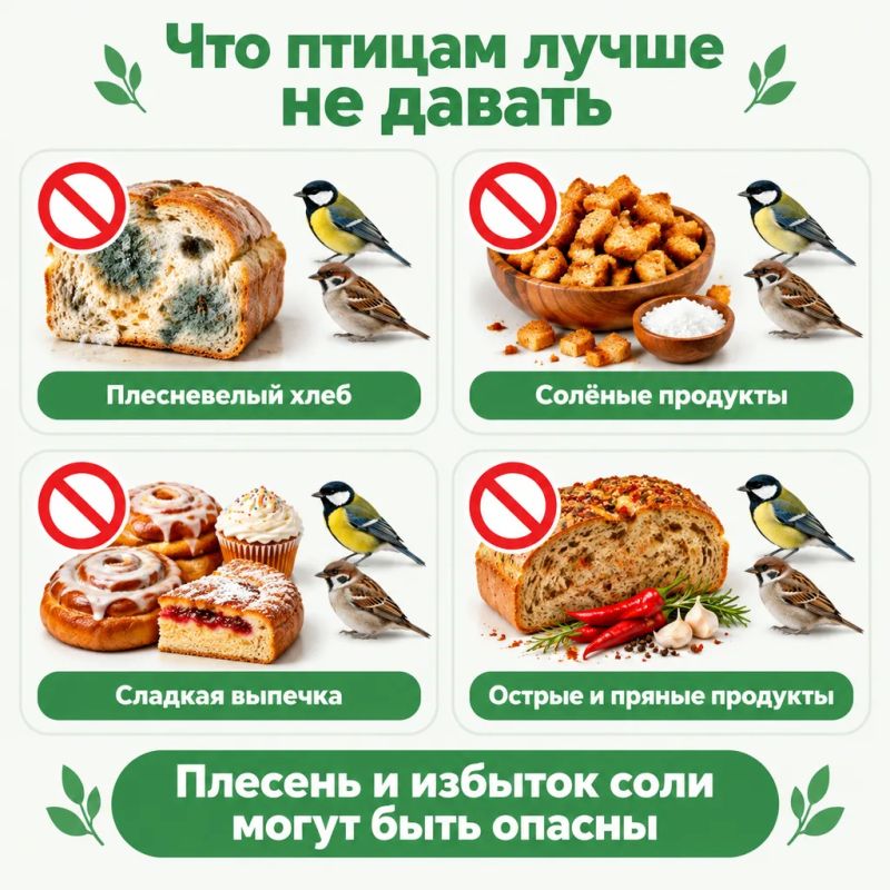 Эко-миф: хлеб — полезная подкормка для птиц? Эко-миф: хлеб — полезная подкормка для птиц?