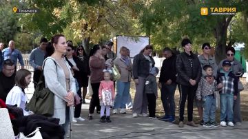 В Геническе в честь Дня города организовали праздничные локации в парке Шевченко
