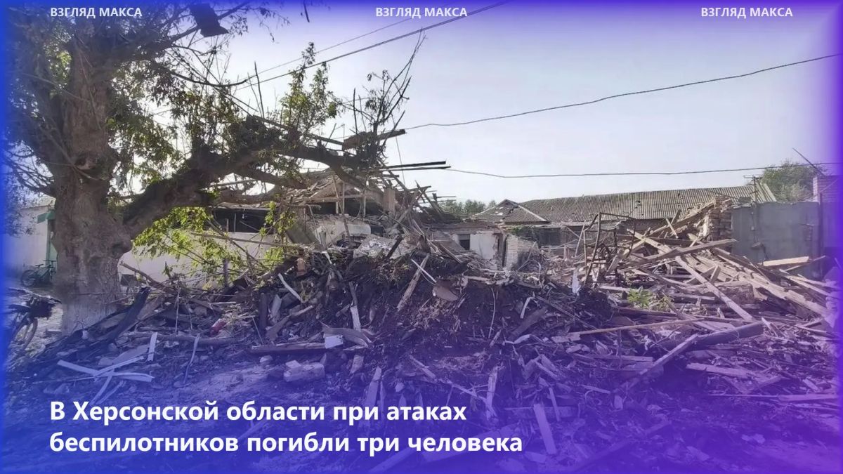 В Херсонской области в результате двух атак беспилотников погибли три человека, ещё двое получили тяжёлые ранения