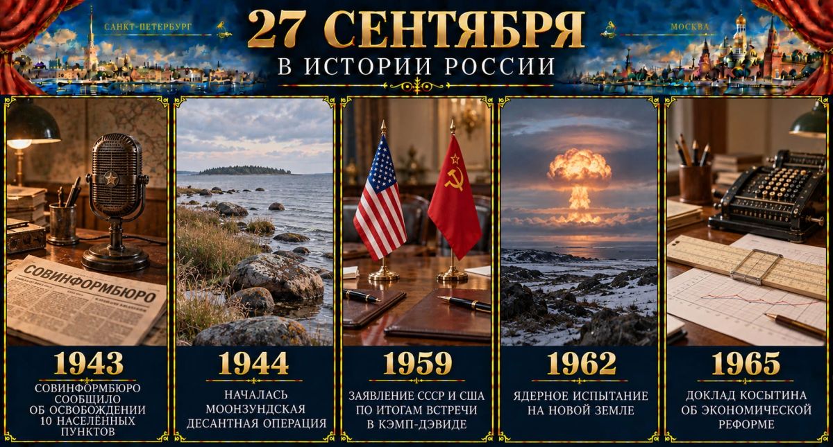 27 сентября в истории России 27 сентября в истории России