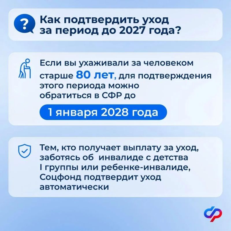Отвечаем на #Вопрос_недели: как будет подтверждаться уход за пожилым или человеком с инвалидностью с 1 января 2027 года Отвечаем на #Вопрос_недели: как будет подтверждаться уход за пожилым или человеком с инвалидностью с 1 января 2027 года