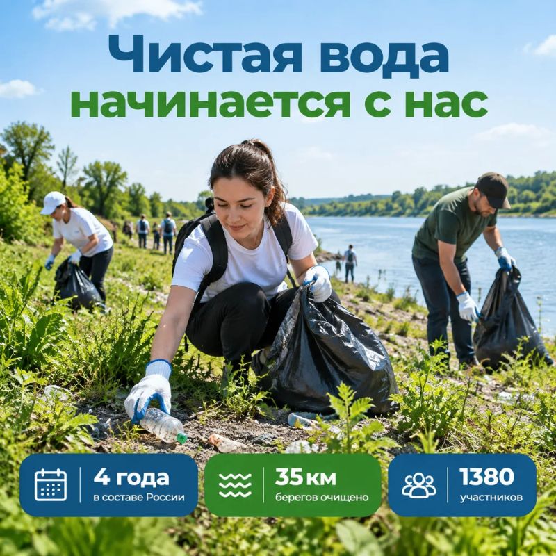В Херсонской области очистили 35 километров берегов