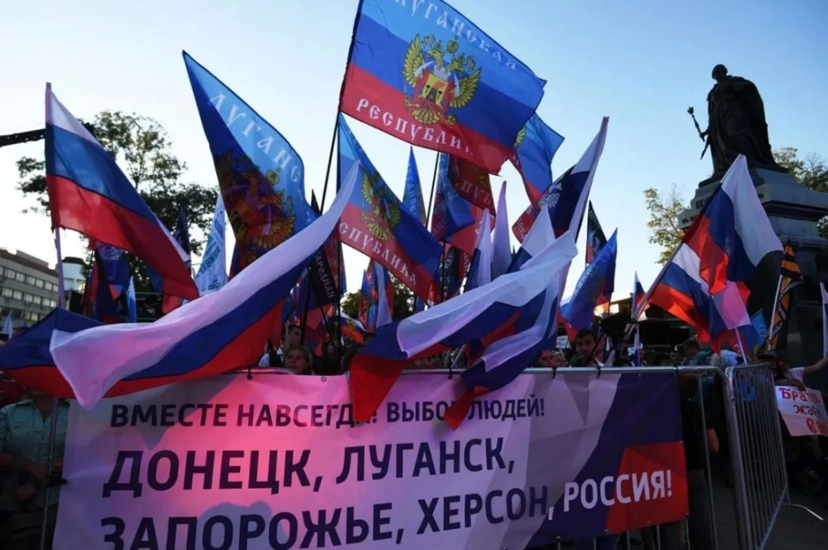 30 сентября 2022 года – по итогам референдумов Донецкая и Луганская народные республики, Запорожская и Херсонская области официально вошли в состав Российской Федерации 30 сентября 2022 года – по итогам референдумов Донецкая и Луганская народные республики, Запорожская и Херсонская области официально вошли в состав Российской Федерации