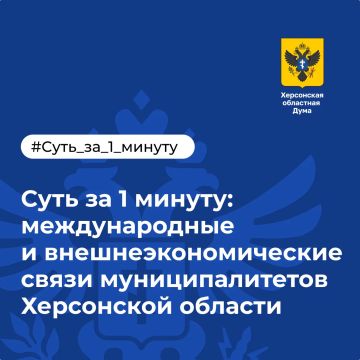 Суть за 1 минуту: международные и внешнеэкономические связи муниципалитетов Херсонской области