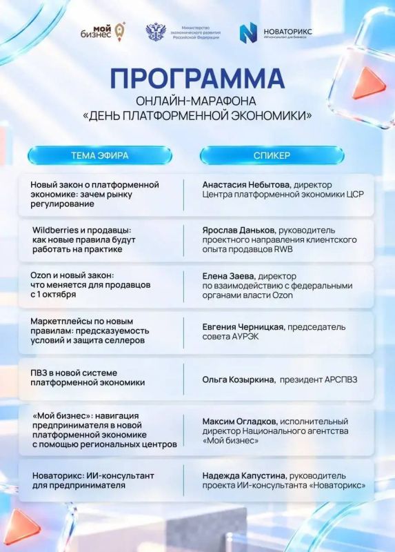 Ваш навигатор по онлайн-марафону «День платформенной экономики»