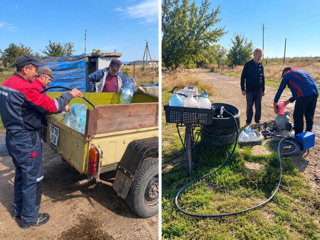 Черноморовка | 1 октября. На скважине с питьевой водой по ул. Комплексной помогли организовать раздачу воды местным жителям