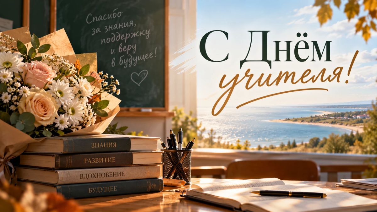 С Днём учителя!. Министерство курортов и туризма Херсонской области поздравляет педагогов с профессиональным праздником — Днём учителя! Ваш труд — это огромная ответственность и ежедневный вклад в будущее