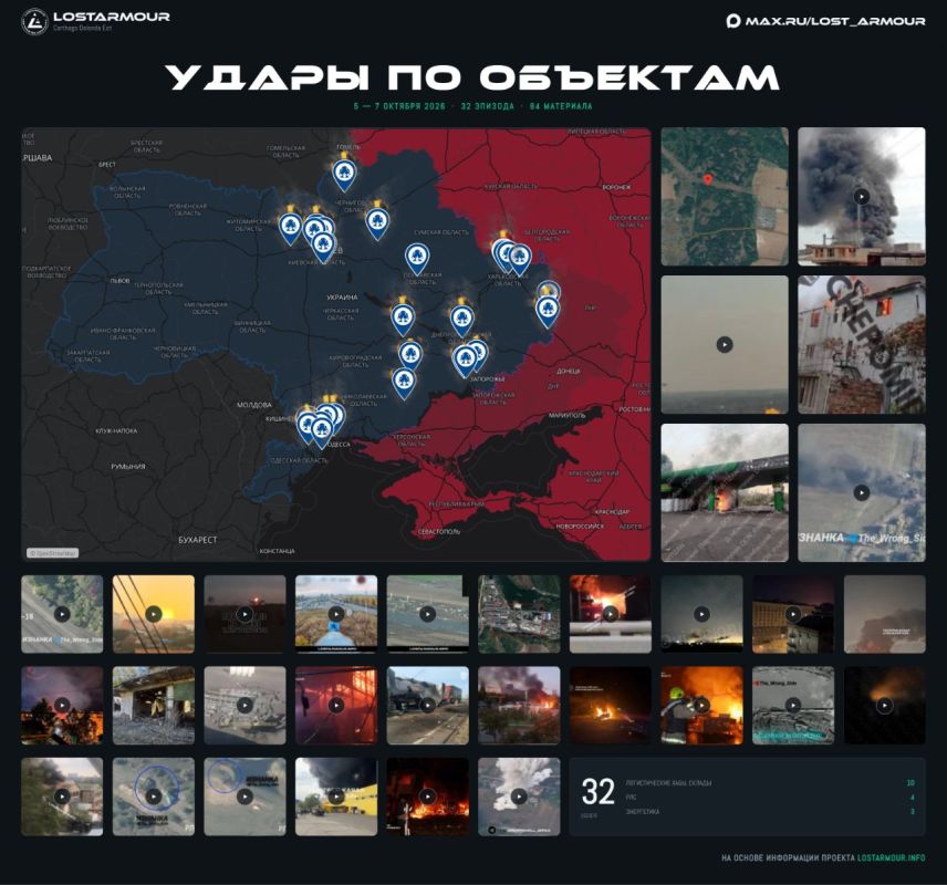 Сводка ударов по объектам за 05.10.2026 — 07.10.2026