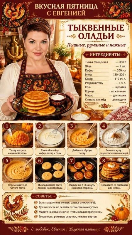 Дорогие друзья!. Сегодня пятница, а значит, мы начинаем нашу новую рубрику — «Вкусная пятница с Евгенией» Дорогие друзья!. Сегодня пятница, а значит, мы начинаем нашу новую рубрику — «Вкусная пятница с Евгенией»