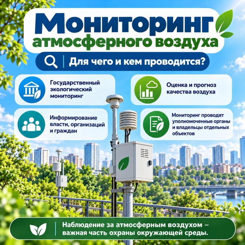 Для чего и кем проводится мониторинг атмосферного воздуха?