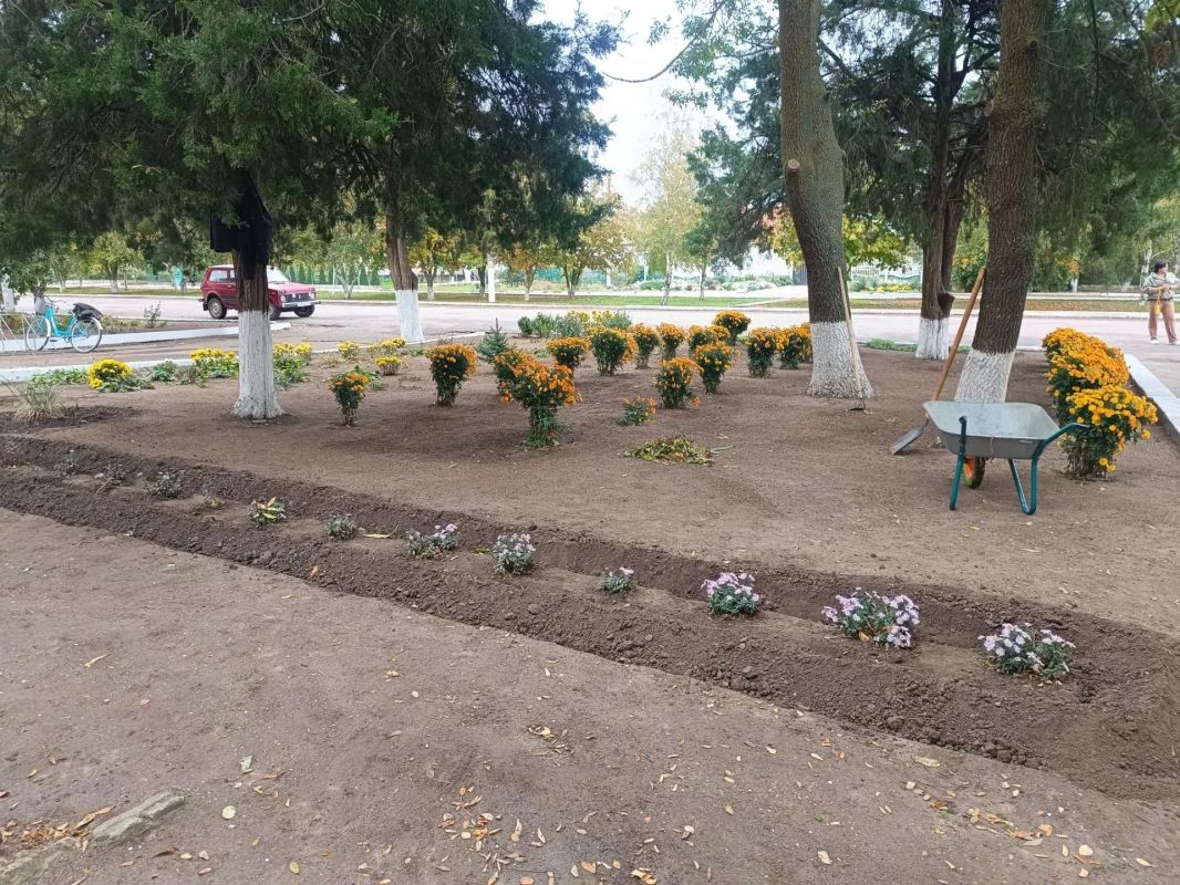 В селе Приморское привели в порядок территорию администрации В селе Приморское привели в порядок территорию администрации