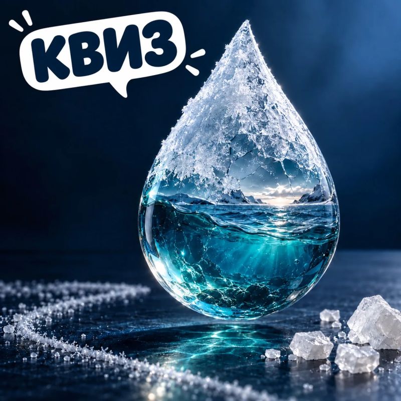 Морская вода замерзает. Куда при этом уходит большая часть соли?