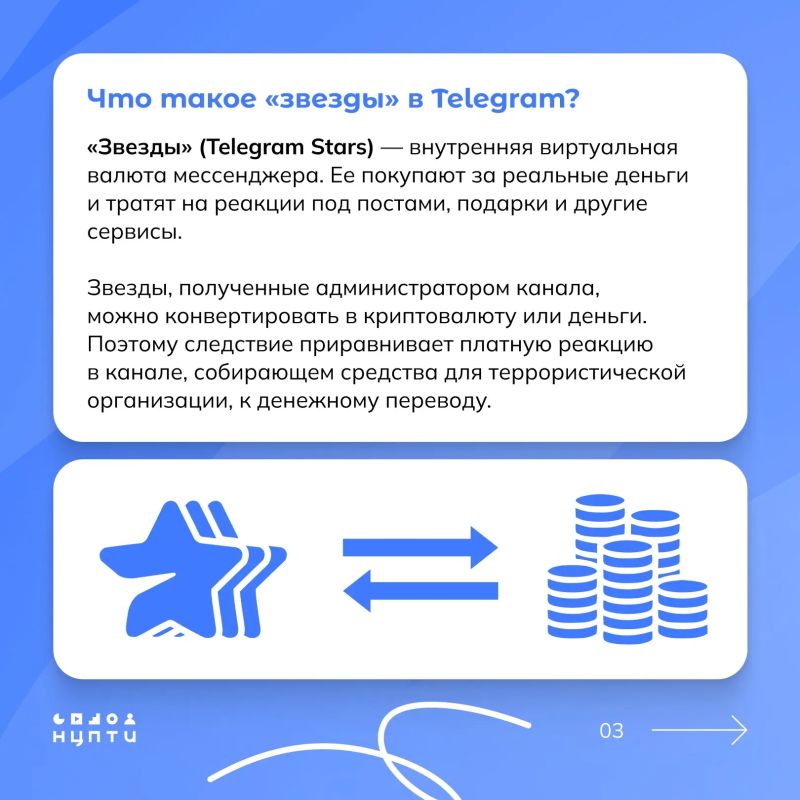 Может ли платная реакция под постом в мессенджере считаться финансированием терроризма? Что такое финансирование терроризма и в каких действиях оно проявляется? Почему за «звезды» в Telegram уже выносят реальные приговоры?... Может ли платная реакция под постом в мессенджере считаться финансированием терроризма? Что такое финансирование терроризма и в каких действиях оно проявляется? Почему за «звезды» в Telegram уже выносят реальные приговоры?...