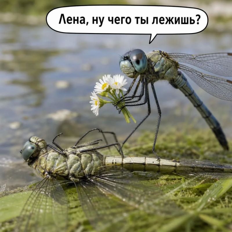 Знаете, почему самки стрекоз иногда притворяются мёртвыми?