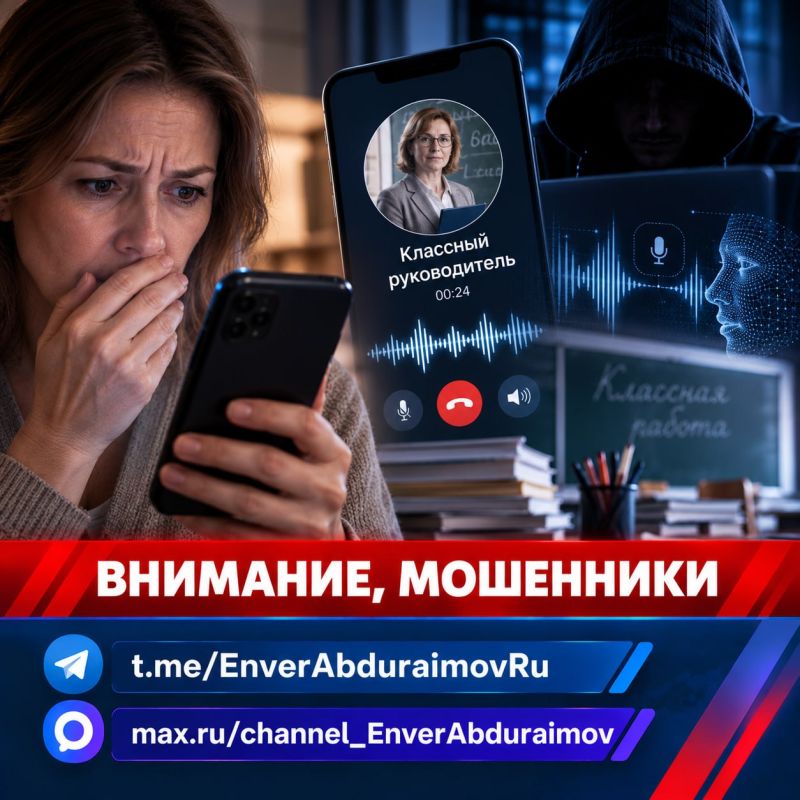 Энвер Абдураимов: Мошенники научились говорить голосами учителей: МВД предупредило о новой схеме обмана родителей